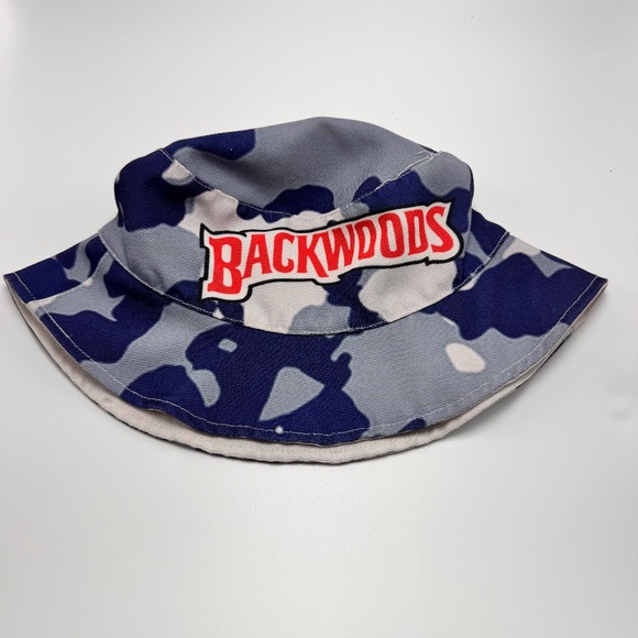 Backwoods Blue Camo Bucket Hat Mens - Picture 1 of 8
